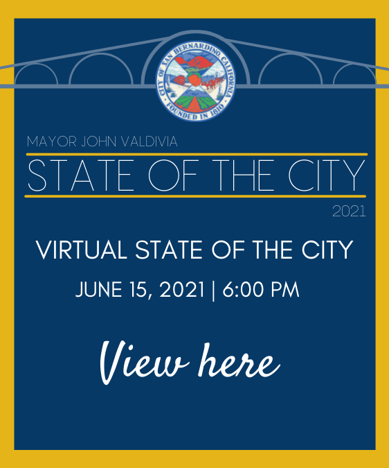 State of the City Banner with SB City logo