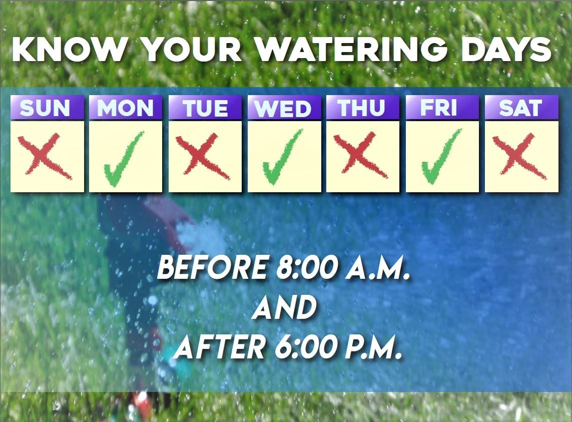 Know Your Watering Days